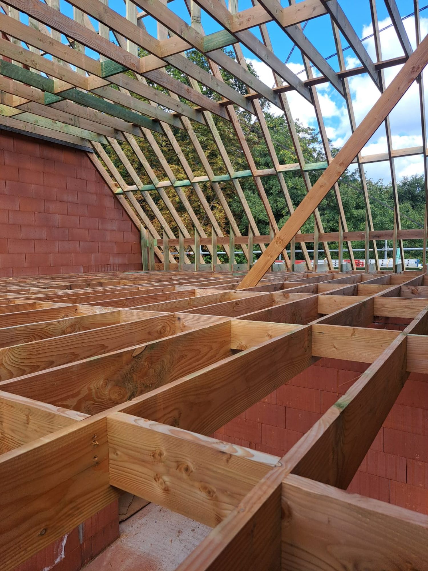 lintbebouwing - timmerwerk in Europese Oregon/Douglas.